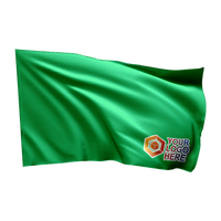 Karting flag – green with your logo (15x15)