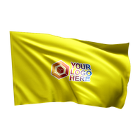 Karting flag – yellow with your logo (25x25)
