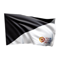 Karting flag – black and white with your logo (15x15)