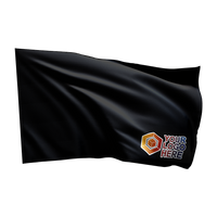Karting flag – black with your logo (15x15)