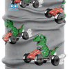 Children's multifunctional scarf - Karting T-Rex (SK.14)