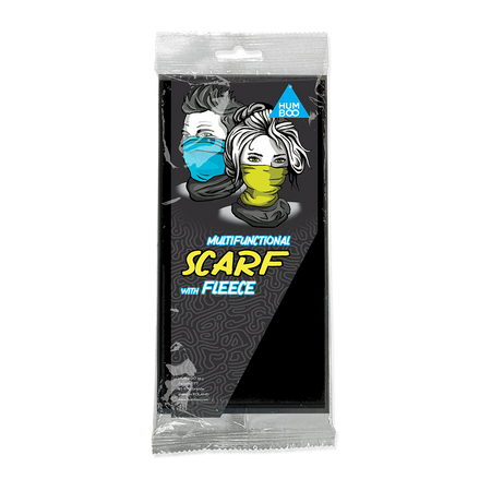 Komin wielofunkcyjny na szyję z polarem - Black (SCMF.12) - w pojedynczym foliopaku