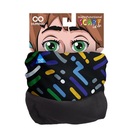 Children's multifunctional scarf with fleece - Strong Lines (SKF.08)