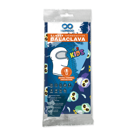 Snow 225 - kominiarka termoaktywna dziecięca - Owls (KIDS.28) - w foliowym opak. pojedynczym