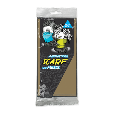 Multifunctional scarf with fleece - Light Khaki (SCMF.11) - in a single polypack