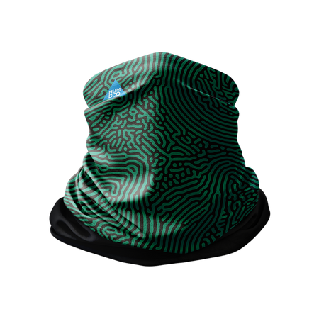 Multifunctional scarf with fleece - Green Fingerprints (SCF.19) - in a collective package