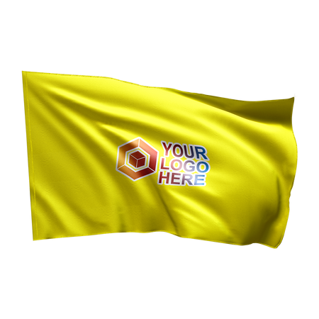 Karting flag – yellow with your logo (25x25)