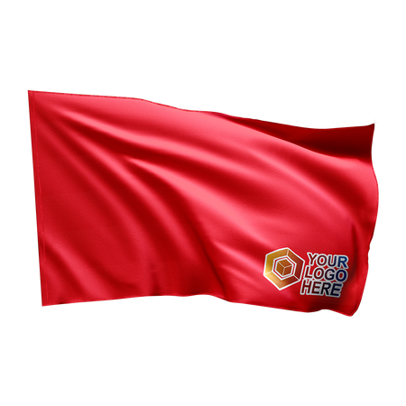 Karting flag – red with your logo (25x25)