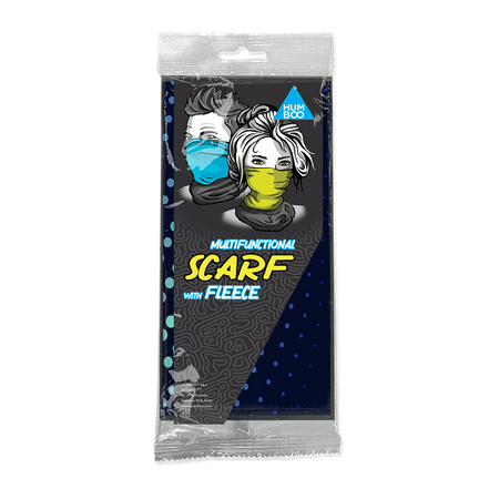 Multifunctional scarf with fleece - Dots (SCF.04) - in a single polypack