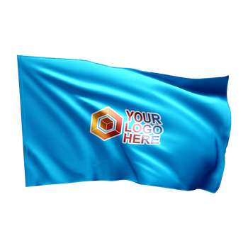 Karting flag – blue with your logo (25x25)