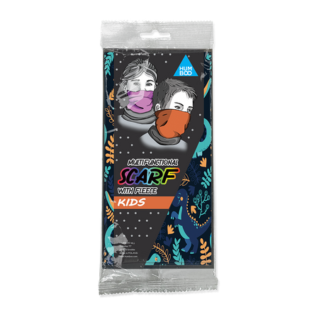 Children's multifunctional scarf with fleece - Jurassic (SKF.02) - in a single polypack
