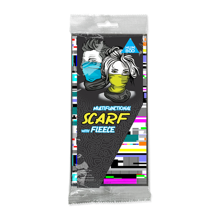 Multifunctional scarf with fleece - TV-Glitch (SCF.06) - in a single polypack