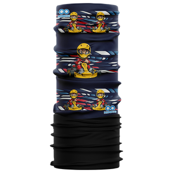 Children's multifunctional scarf with fleece - Karting Boy (SKF.11)