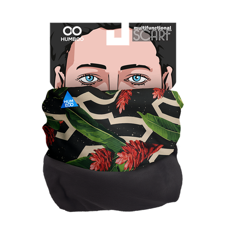 Multifunctional scarf with fleece - Floral (SCF.17)