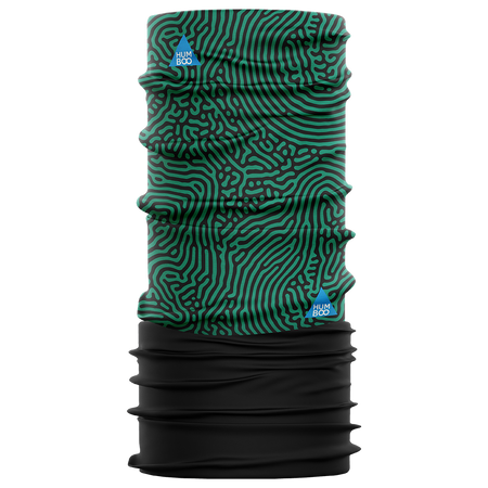 Multifunctional scarf with fleece - Green Fingerprints (SCF.19) - in a collective package