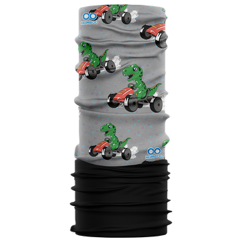 Children's multifunctional scarf with fleece - Karting T-Rex (SKF.14)