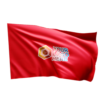 Karting flag – red with your logo (25x25)