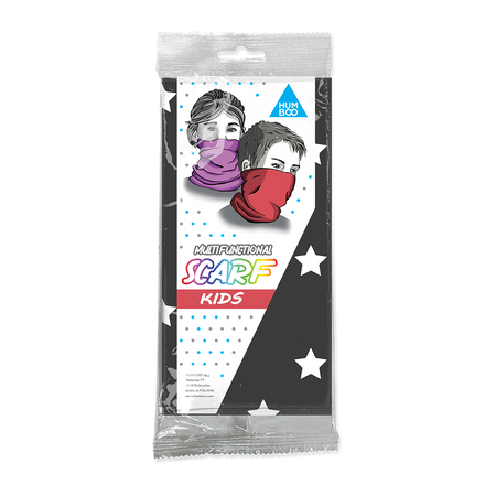 Children's multifunctional scarf - White Stars (SK.07) - in a single polypack