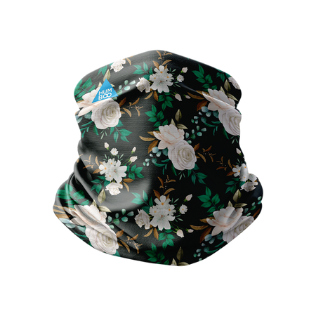 Multifunctional scarf - White Roses (SC.22) - in a single polypack