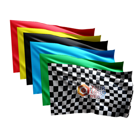 Set of karting flags with your logo (25x25)