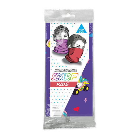 Children's multifunctional scarf with fleece - Karting Sweet (SKF.13) - in a single polypack