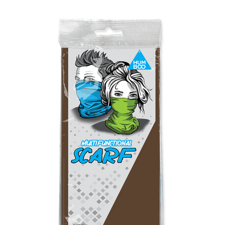 Multifunctional scarf - Brown (SCM.14) - in a single polypack