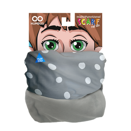 Children's multifunctional scarf with fleece - Polka Dots (SKF.04)