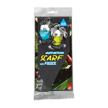 Multifunctional scarf with fleece - Floral (SCF.17) - in a single polypack