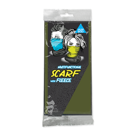 Multifunctional scarf with fleece - Light Olive (SCMF.09) - in a single polypack