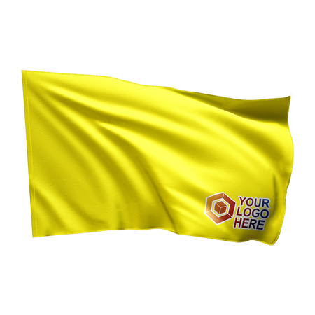 Flaga kartingowa - żółta z Twoim logo (15x15)