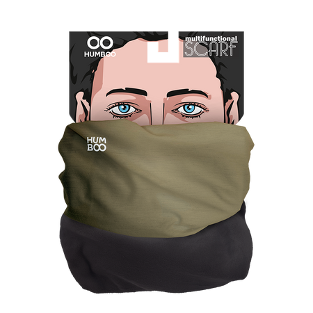 Multifunctional scarf with fleece - Light Khaki (SCMF.11)