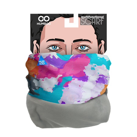 Multifunctional scarf with fleece - Aquarelle (SCF.05)