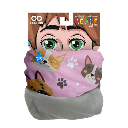 Children's multifunctional scarf with fleece - Dogs (SKF.07)