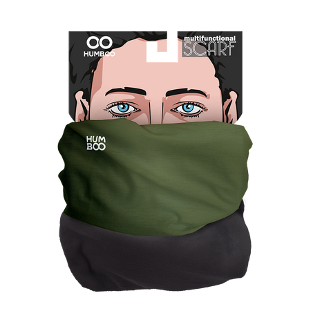 Multifunctional scarf with fleece - Light Olive (SCMF.09)
