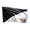 Karting flag – black and white with your logo (15x15)