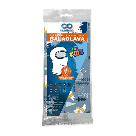 Snow 225 - kominiarka termoaktywna dziecięca - White Bears (KIDS.29) - w foliowym opak. pojedynczym