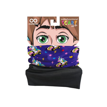 Children's multifunctional scarf with fleece - Karting Sweet (SKF.13)