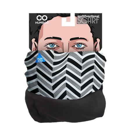 Multifunctional scarf with fleece - Herringbone (SCF.02)