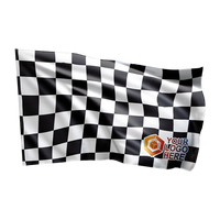 Flaga kartingowa - szachownica z Twoim logo (15x15)